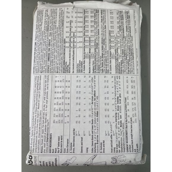 Simplicity Renaissance Costume Collection RR Sizes 14-20 Sewing Pattern 9058 NEW - Picture 4 of 6